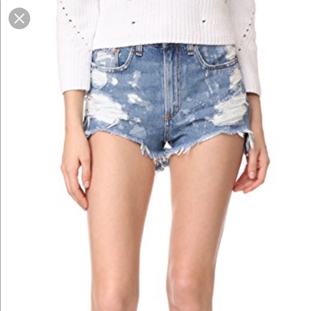 Rag & bone Justine cut-off denim shirts sz27